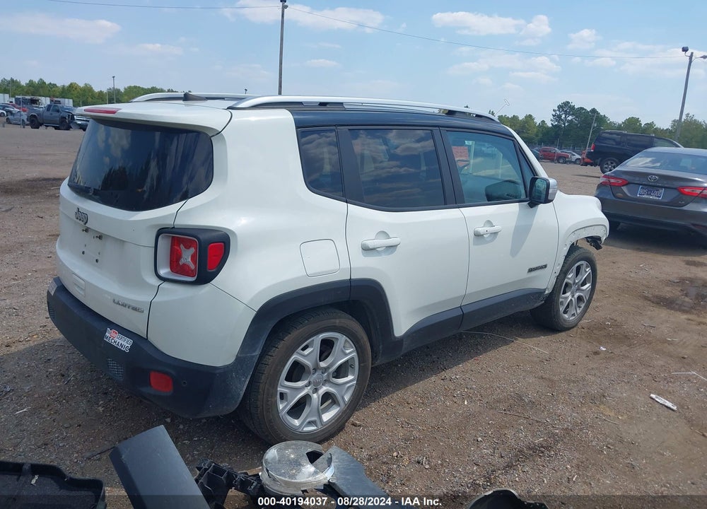 2018 JEEP RENEGADE LIMITED FWD VIN: ZACCJADB5JPG74233