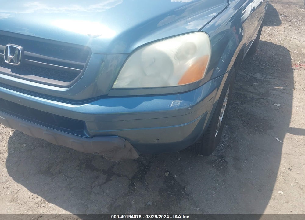 2005 HONDA PILOT EX-L VIN: 5FNYF18655B067637