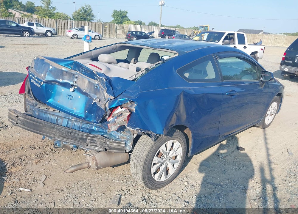 2012 HONDA CIVIC LX VIN: 2HGFG3B5XCH521809