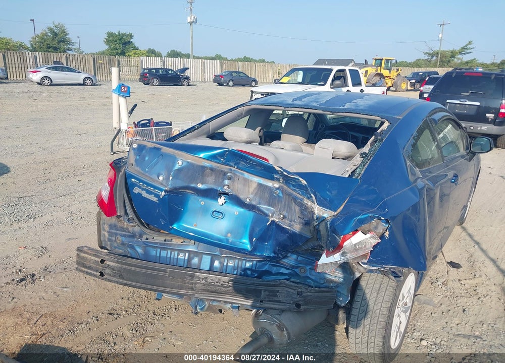 2012 HONDA CIVIC LX VIN: 2HGFG3B5XCH521809