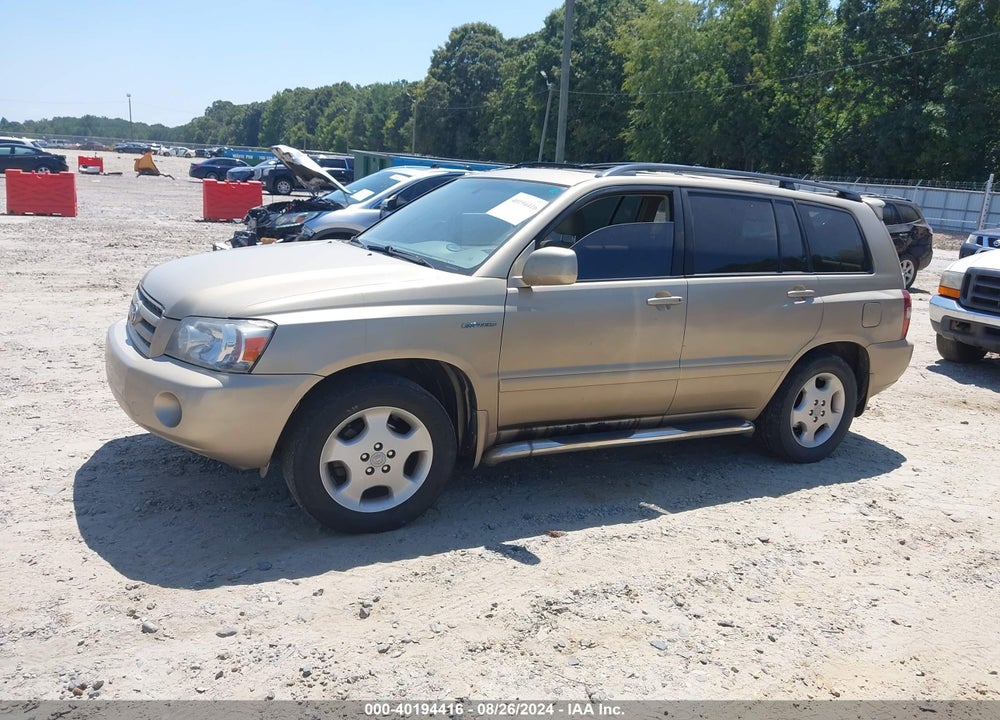2005 TOYOTA HIGHLANDER LIMITED V6 VIN: JTEDP21A850059851