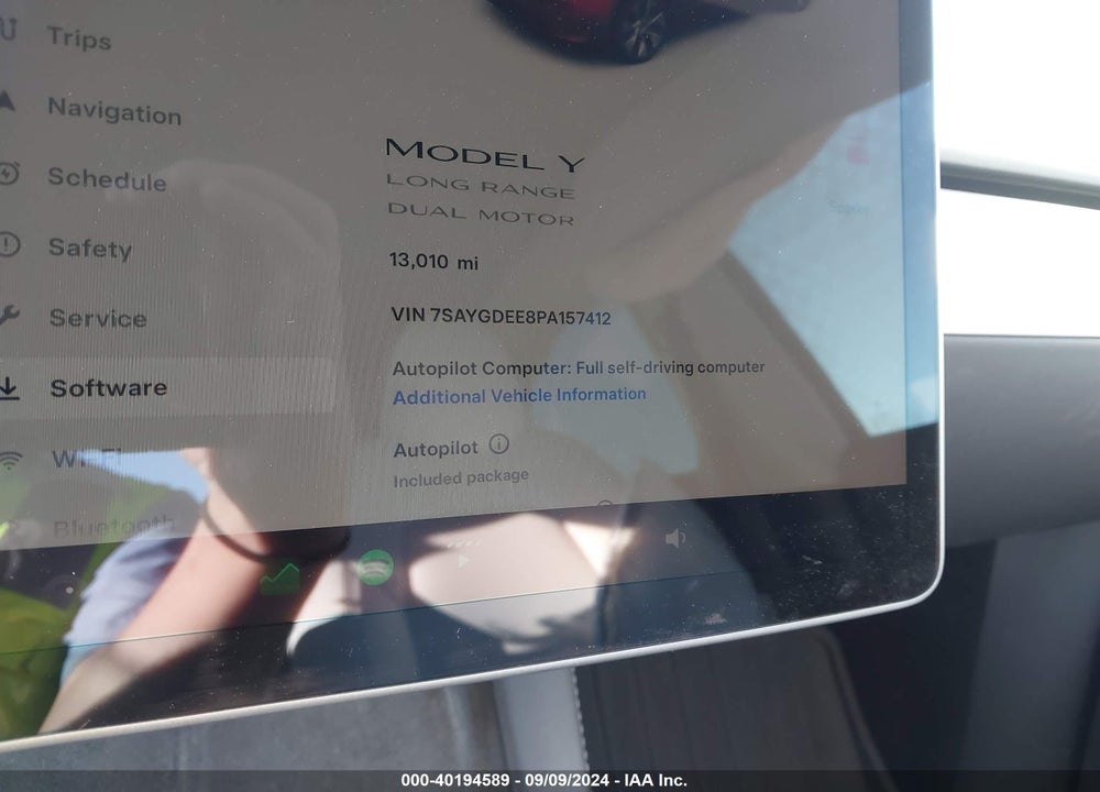 2023 TESLA MODEL Y VIN: 7SAYGDEE8PA157412