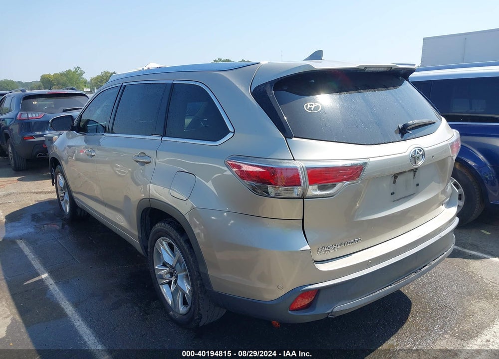 2016 TOYOTA HIGHLANDER LIMITED V6 VIN: 5TDYKRFH3GS142087
