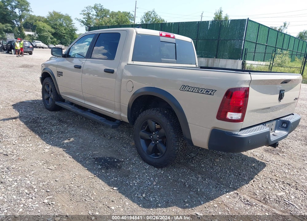 2019 RAM 1500 CLASSIC WARLOCK 4X4 5'7 BOX VIN: 1C6RR7LG3KS717604