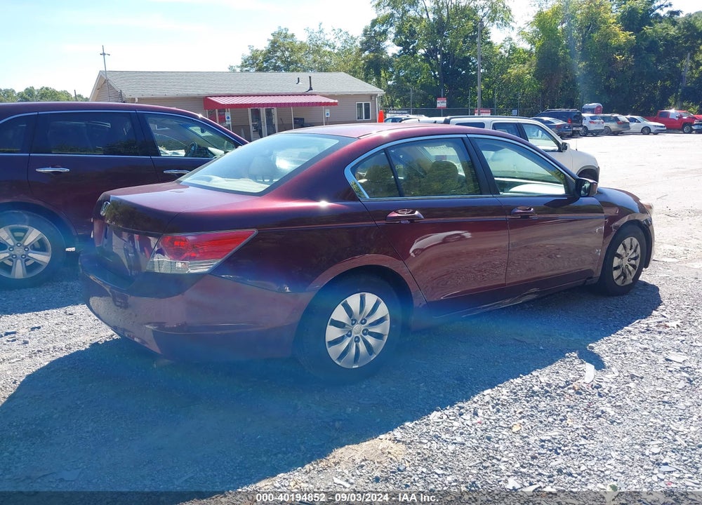 2009 HONDA ACCORD 2.4 LX VIN: 1HGCP26369A101302