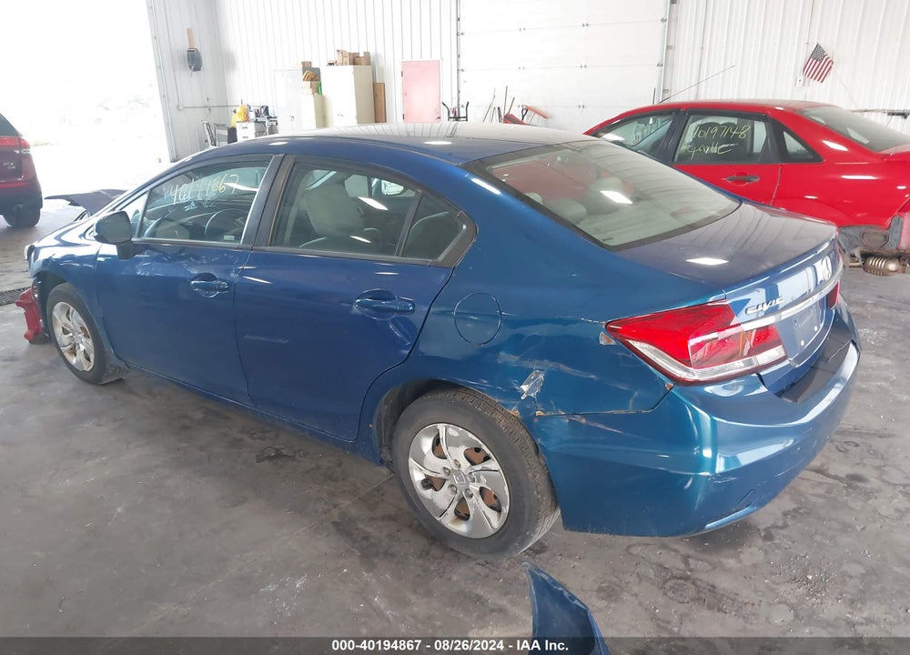 2013 HONDA CIVIC LX VIN: 19XFB2F55DE100062