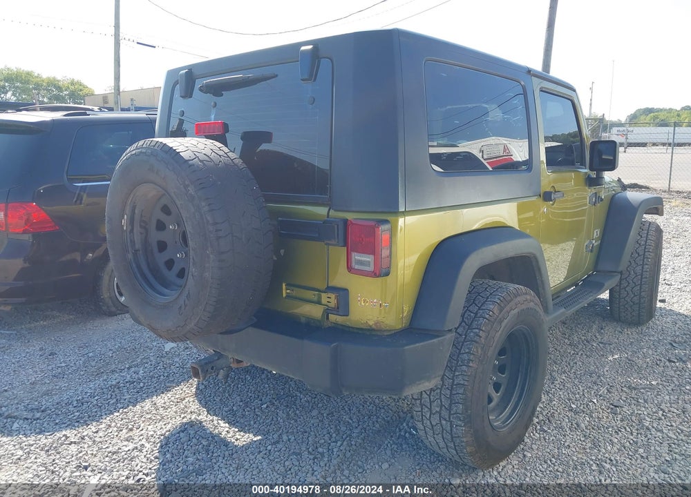 2008 JEEP WRANGLER X VIN: 1J4FA241X8L593294