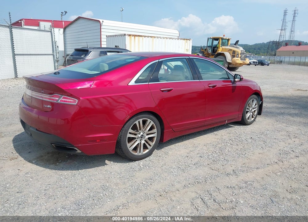 2014 LINCOLN MKZ VIN: 3LN6L2J93ER801244