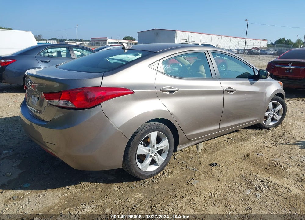2013 HYUNDAI ELANTRA GLS VIN: 5NPDH4AE9DH395557