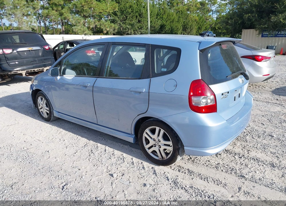 2008 HONDA FIT SPORT VIN: JHMGD38678S002470