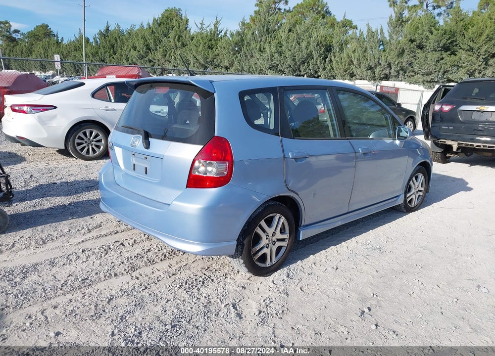 2008 HONDA FIT SPORT VIN: JHMGD38678S002470