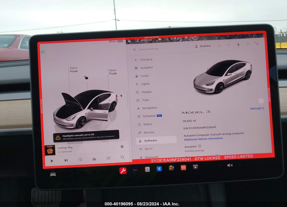 2022 TESLA MODEL 3 REAR-WHEEL DRIVE VIN: 5YJ3E1EA0NF234041