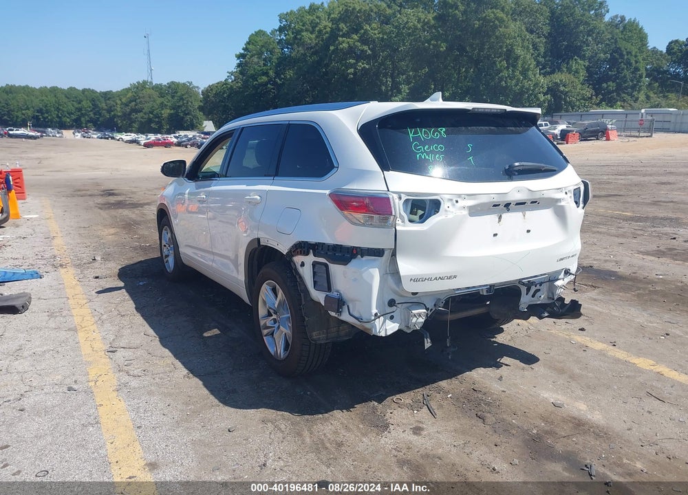 2016 TOYOTA HIGHLANDER LIMITED PLATINUM V6 VIN: 5TDDKRFH3GS246013