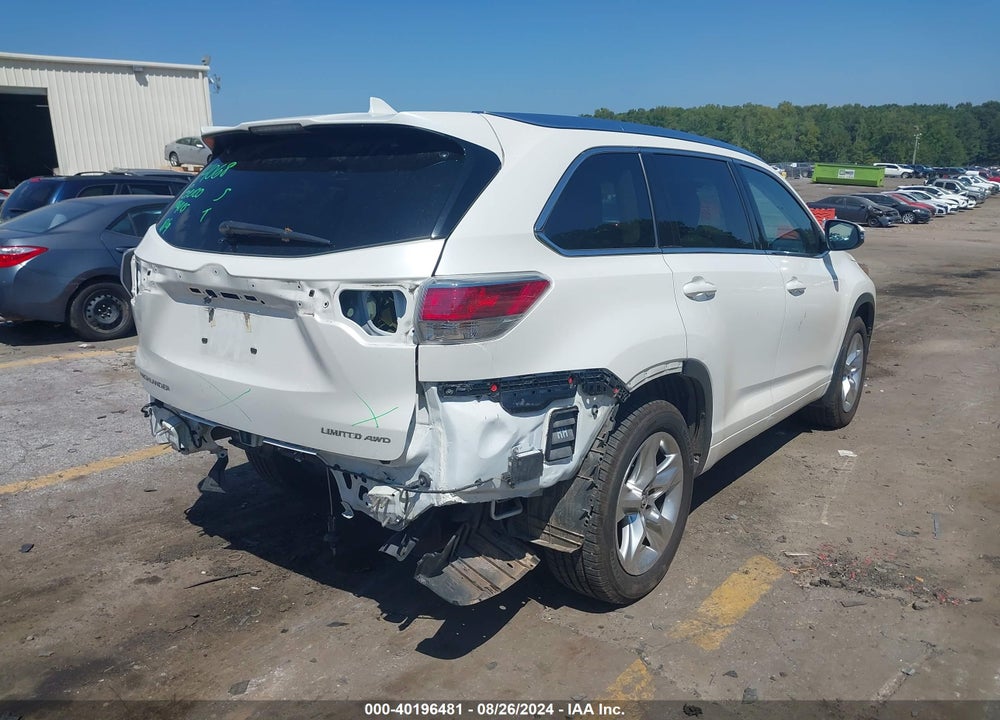 2016 TOYOTA HIGHLANDER LIMITED PLATINUM V6 VIN: 5TDDKRFH3GS246013