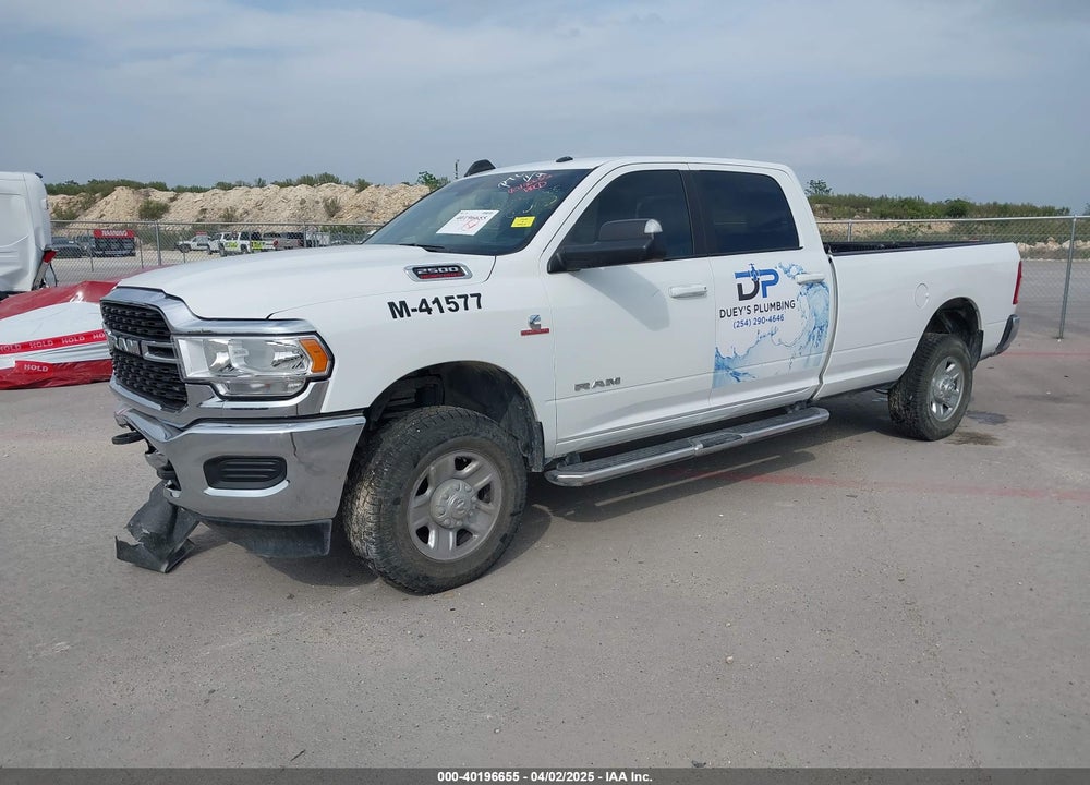 2022 RAM 2500 BIG HORN 4X4 8' BOX VIN: 3C6UR5JL3NG120866