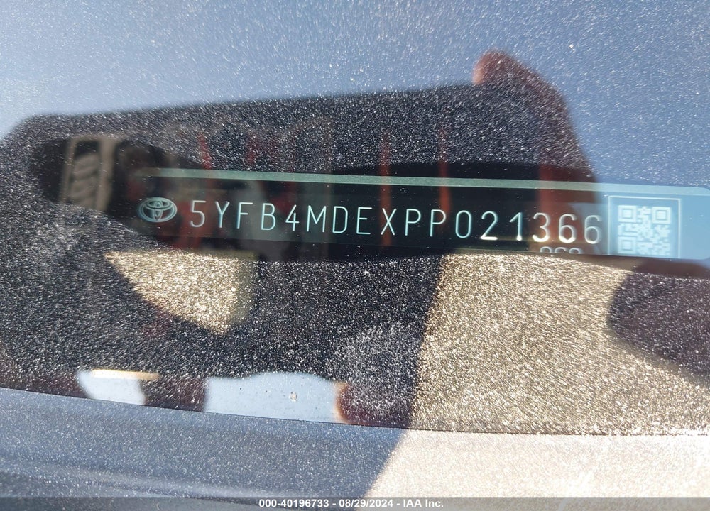 2023 TOYOTA COROLLA LE VIN: 5YFB4MDEXPP021366