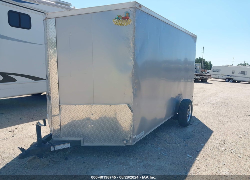 2017 COVERED WAGON CARGO TRAILER 12' VIN: 53FBE1215HF026706