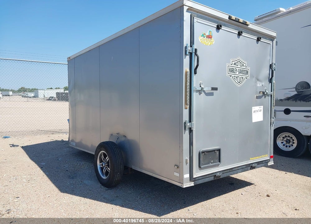 2017 COVERED WAGON CARGO TRAILER 12' VIN: 53FBE1215HF026706