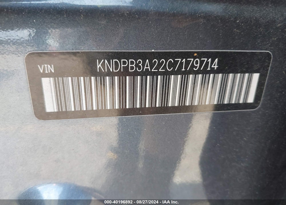2012 KIA SPORTAGE LX VIN: KNDPB3A22C7179714