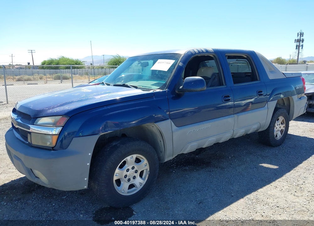 2002 CHEVROLET AVALANCHE 1500 VIN: 3GNEK13T72G133193