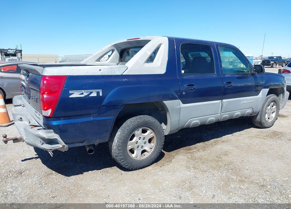 2002 CHEVROLET AVALANCHE 1500 VIN: 3GNEK13T72G133193
