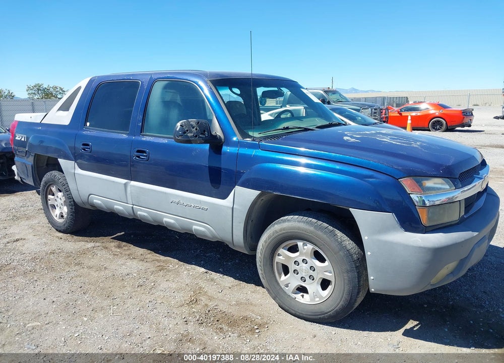 2002 CHEVROLET AVALANCHE 1500 VIN: 3GNEK13T72G133193