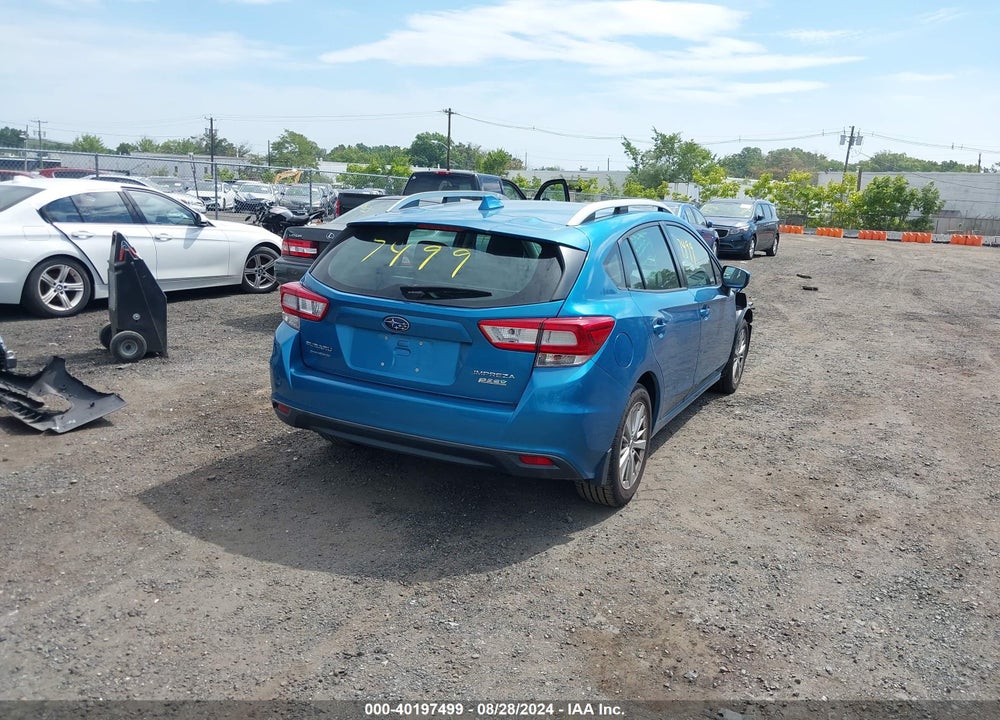 2017 SUBARU IMPREZA 2.0I PREMIUM VIN: 4S3GTAB65H3714374