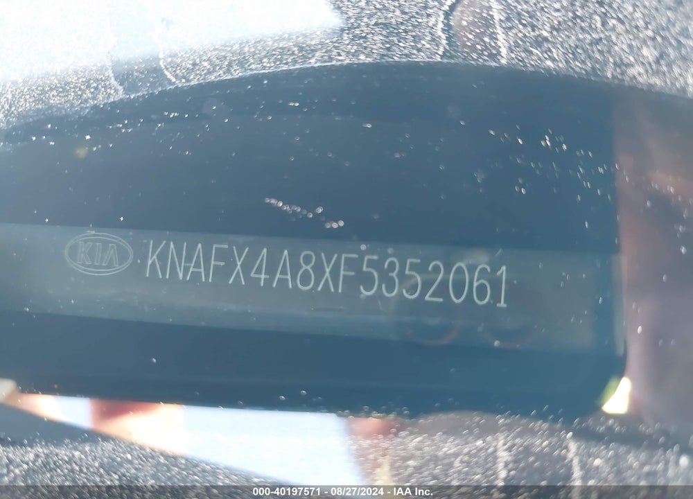 2015 KIA FORTE EX VIN: KNAFX4A8XF5352061