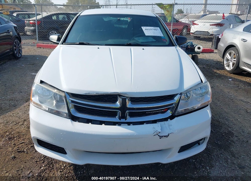 2012 DODGE AVENGER SE VIN: 1C3CDZAG0CN255860