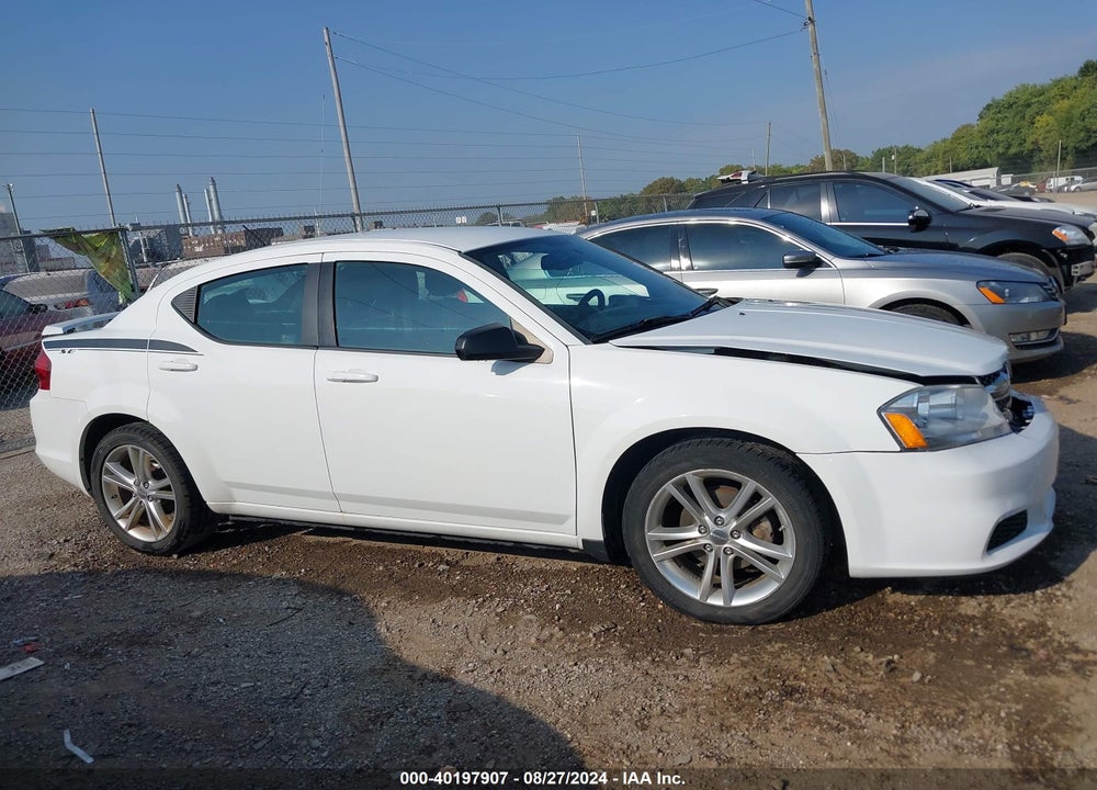 2012 DODGE AVENGER SE VIN: 1C3CDZAG0CN255860