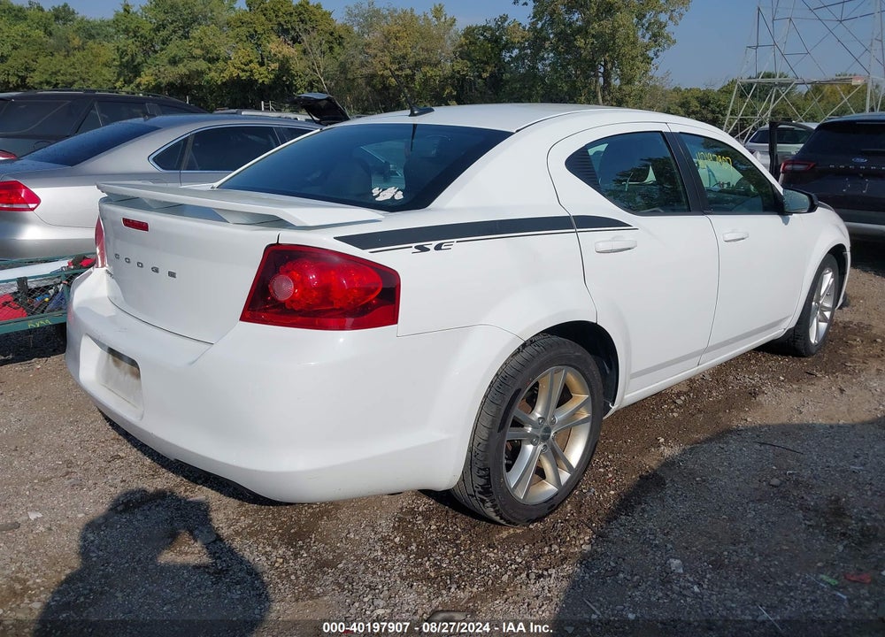 2012 DODGE AVENGER SE VIN: 1C3CDZAG0CN255860