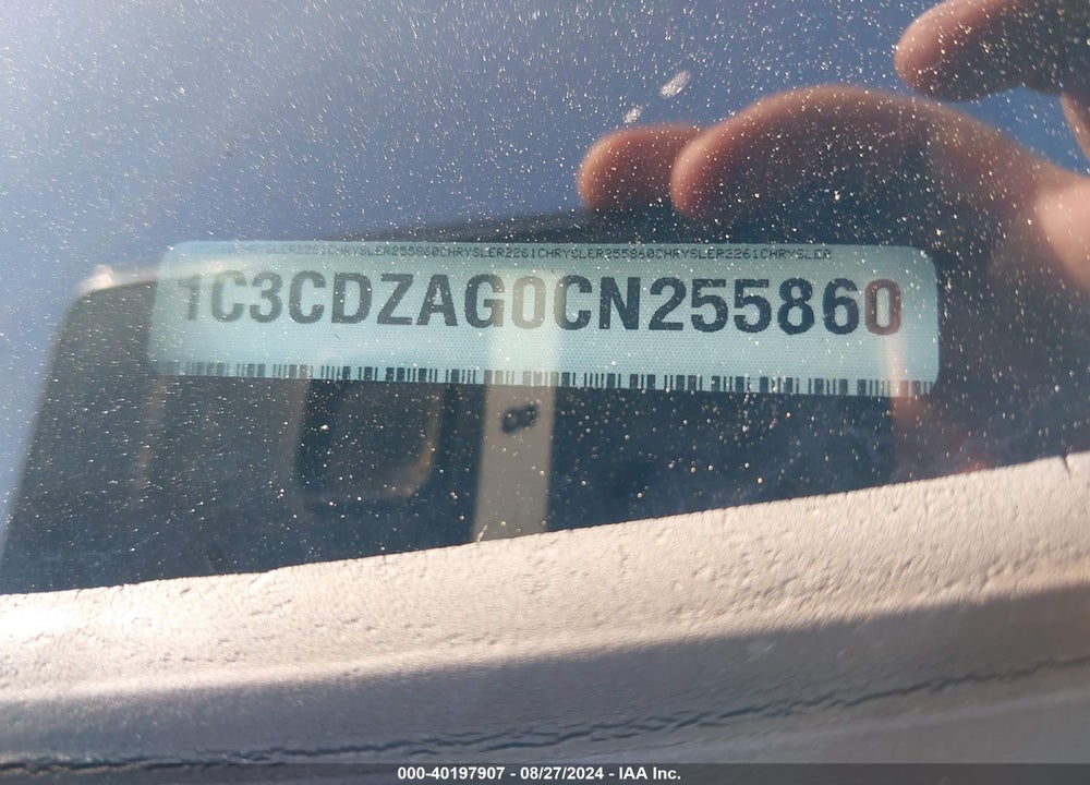 2012 DODGE AVENGER SE VIN: 1C3CDZAG0CN255860
