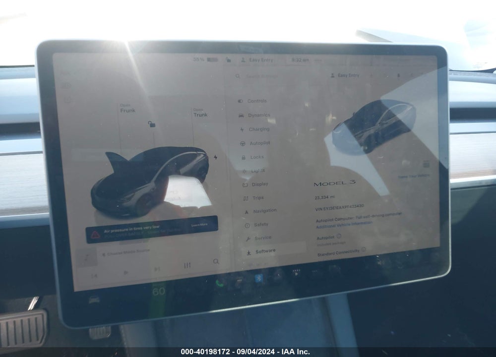 2023 TESLA MODEL 3 REAR-WHEEL DRIVE VIN: 5YJ3E1EAXPF423430
