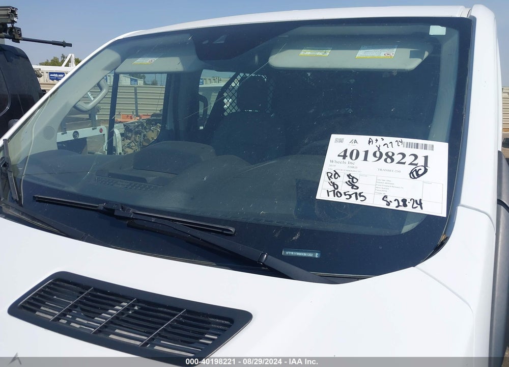 2019 FORD TRANSIT-250 VIN: 1FTYR1YM6KKB61353