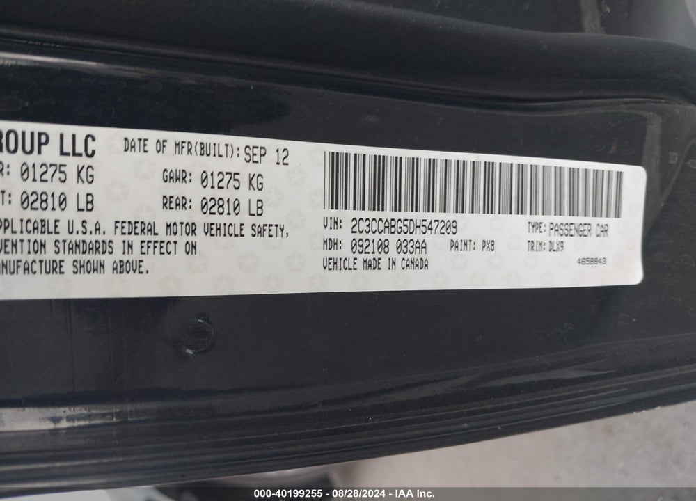 2013 CHRYSLER 300 300S VIN: 2C3CCABG5DH547209