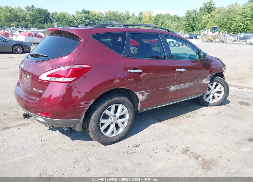 2012 NISSAN MURANO SV VIN: JN8AZ1MW6CW214947