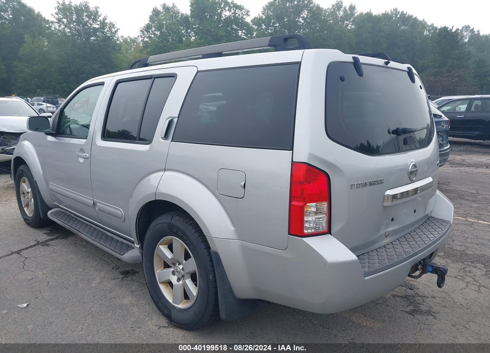 2008 NISSAN PATHFINDER SE VIN: 5N1AR18B38C667074