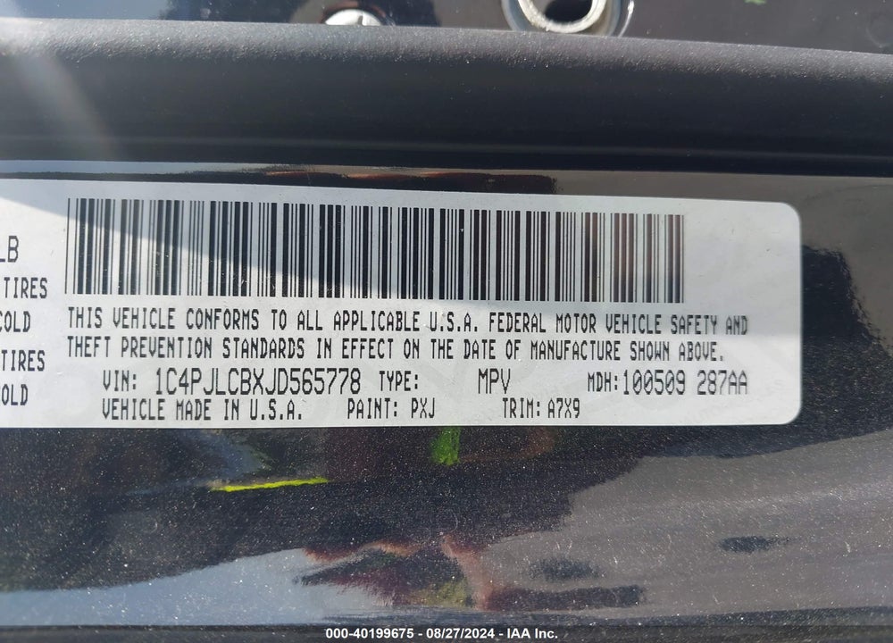 2018 JEEP CHEROKEE LATITUDE FWD VIN: 1C4PJLCBXJD565778