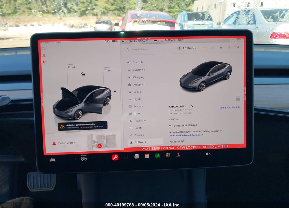 2023 TESLA MODEL 3 LONG RANGE DUAL MOTOR ALL-WHEEL DRIVE VIN: 5YJ3E1EB8PF710743
