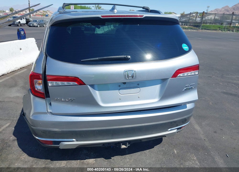 2019 HONDA PILOT ELITE VIN: 5FNYF6H04KB091559