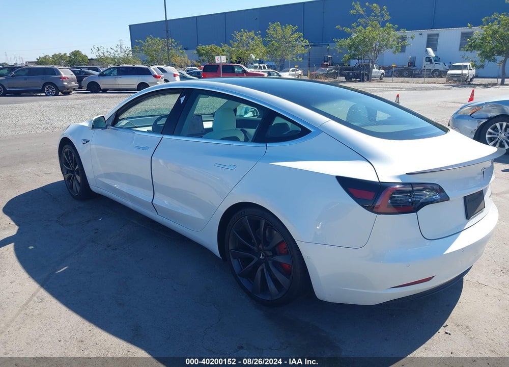 2020 TESLA MODEL 3 PERFORMANCE DUAL MOTOR ALL-WHEEL DRIVE VIN: 5YJ3E1EC0LF796519