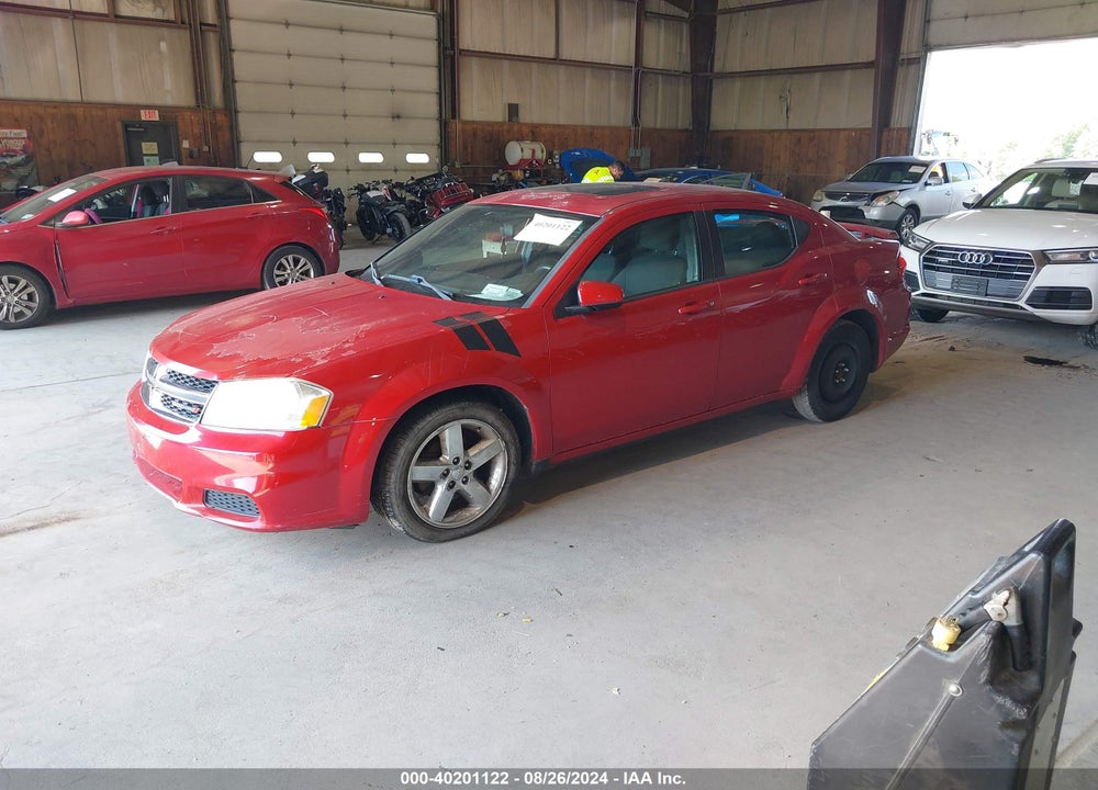 2012 DODGE AVENGER SXT VIN: 1C3CDZCB1CN313797
