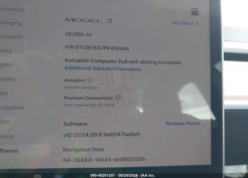 2023 TESLA MODEL 3 REAR-WHEEL DRIVE VIN: 5YJ3E1EA7PF455445