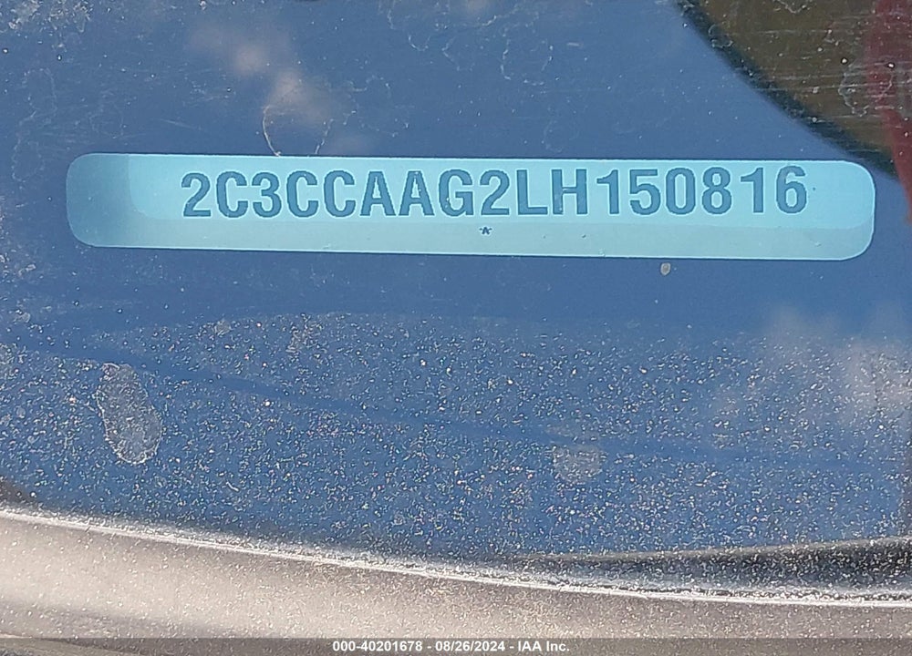 2020 CHRYSLER 300 TOURING VIN: 2C3CCAAG2LH150816