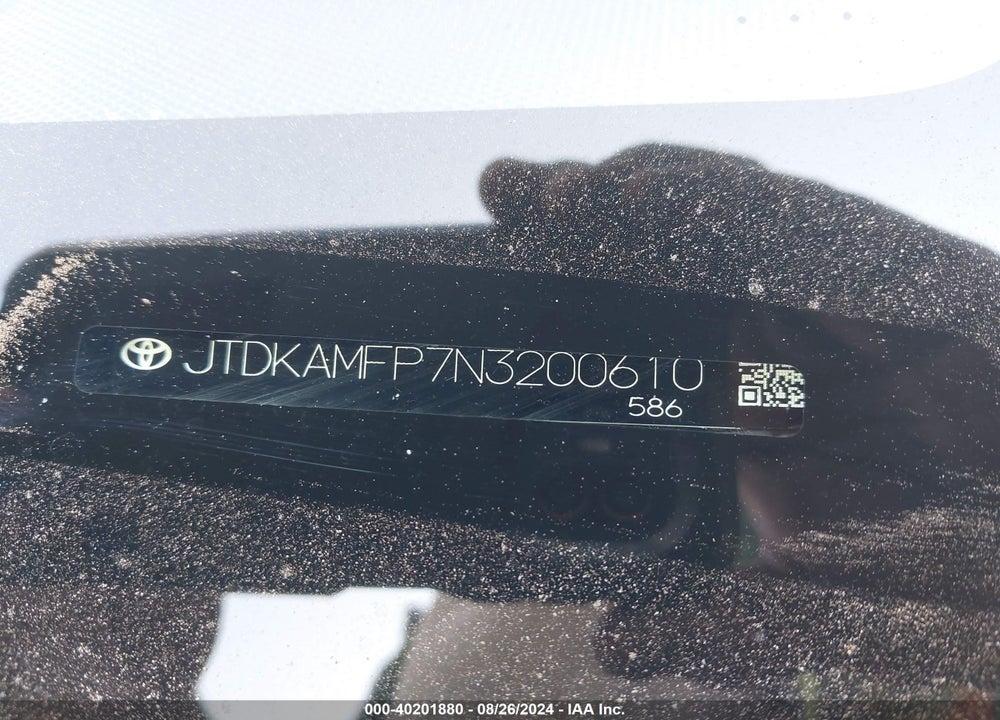 2022 TOYOTA PRIUS PRIME LE VIN: JTDKAMFP7N3200610