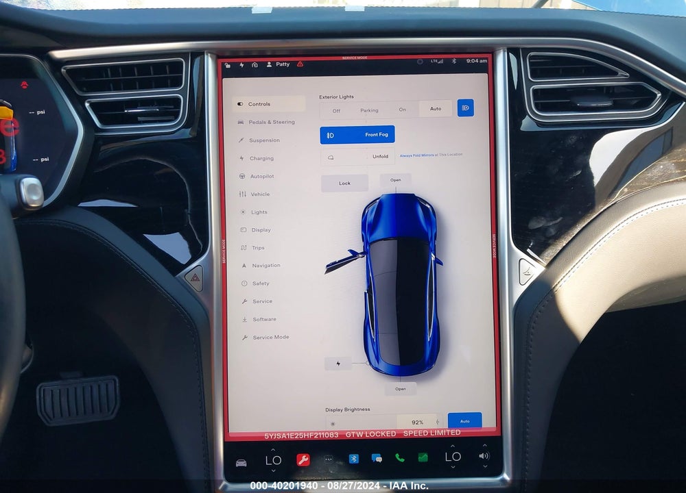 2017 TESLA MODEL S VIN: 5YJSA1E25HF211083