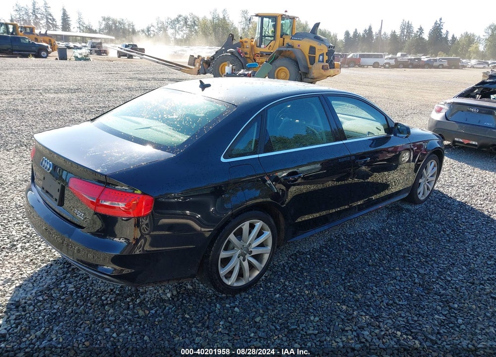 2014 AUDI A4 2.0T PREMIUM VIN: WAUBFAFL3EN013346