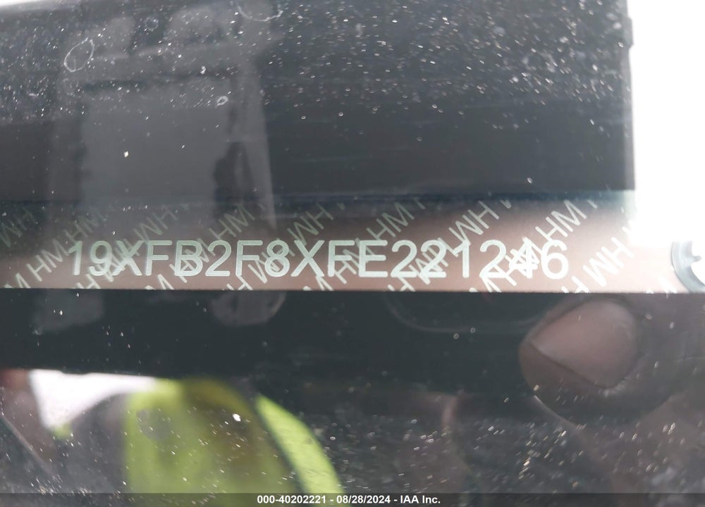 2015 HONDA CIVIC EX VIN: 19XFB2F8XFE221246
