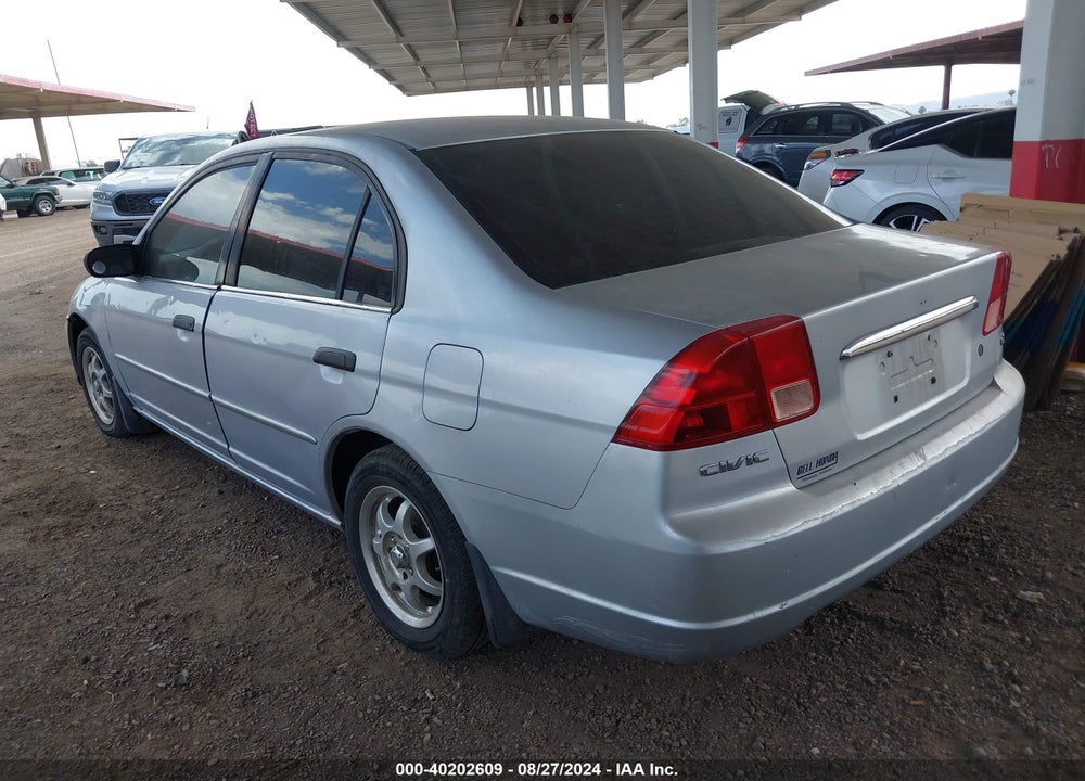 2001 HONDA CIVIC LX VIN: 1HGES15551L058780