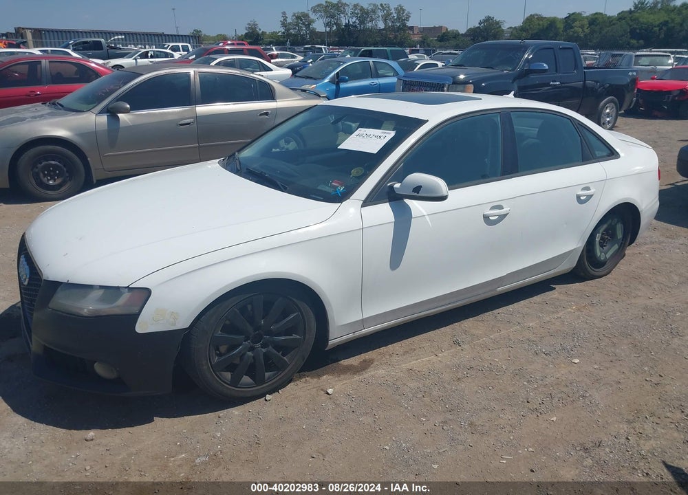 2012 AUDI A4 2.0T PREMIUM VIN: WAUDFAFLXCA118656